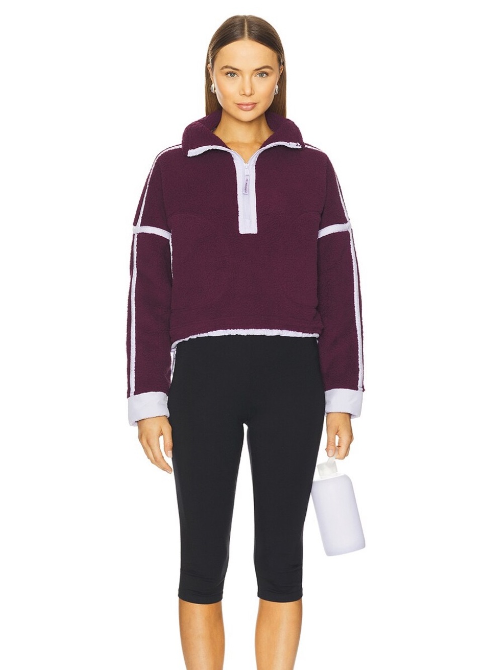 NWOT - FP Movement Mountain High 1/2 Zip Jacket in Black Cherry